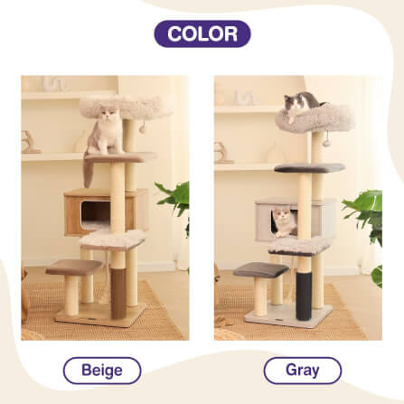 คอนโดแมว Catry รุ่น Cat Tree Casio สีเบจ_9